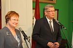 Statsbesök i Lettland 7.-8.6.2010. Copyright © Republikens presidents kansli